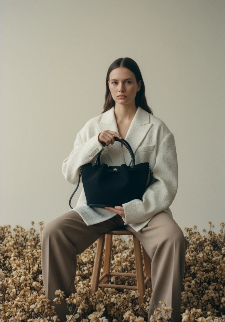 Barcelona Suede Premium Italian Leather Bag - Image 9