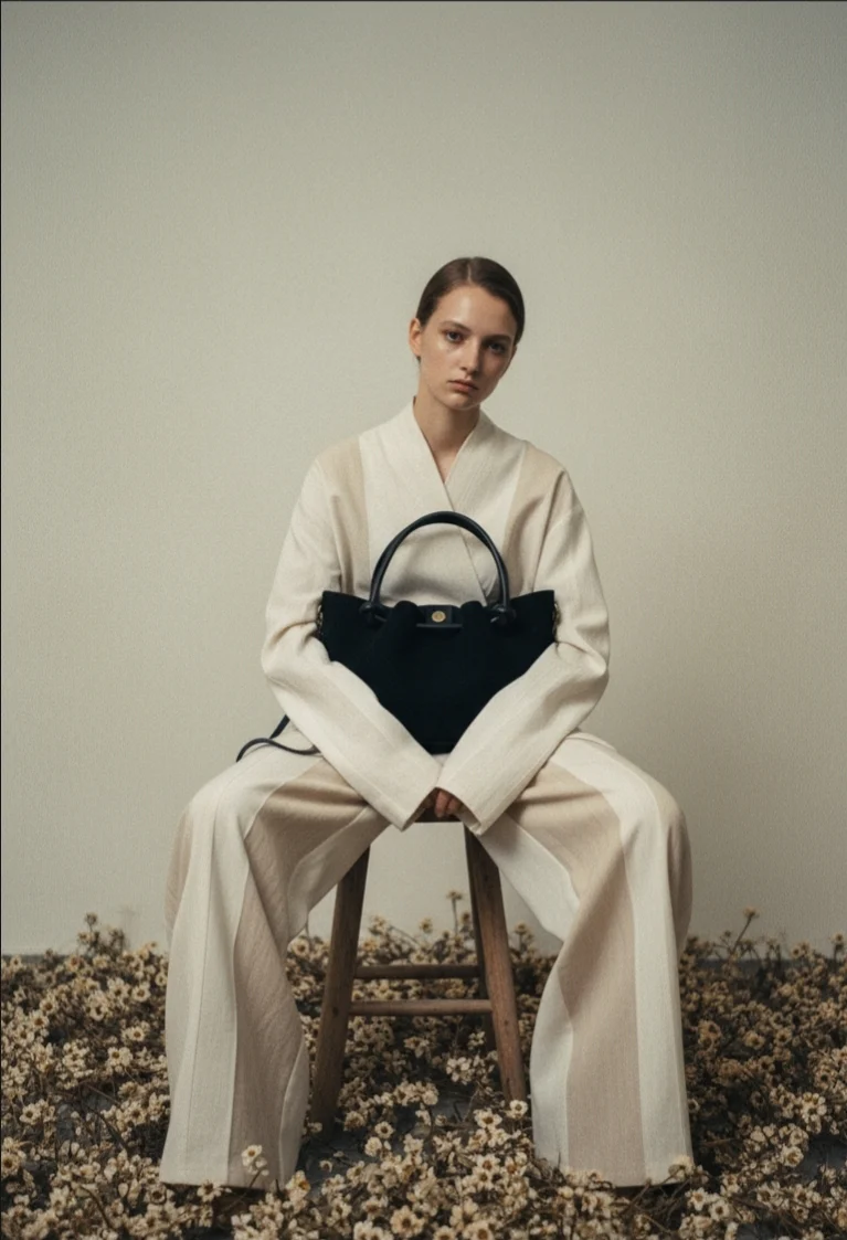 Barcelona Suede Premium Italian Leather Bag - Image 8